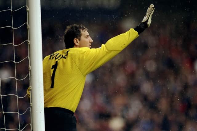 French goalkeeper Gilles Rousset during his time at Hearts.