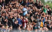 Glasgow Warriors' Henco Venter receives a standing ovation from the home crowd after being substituted against the Stormers on what was his final appearance at Scotstoun. 