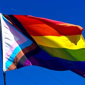 The flags were removed from the centre of Brodick in the early hours of Saturday morning.