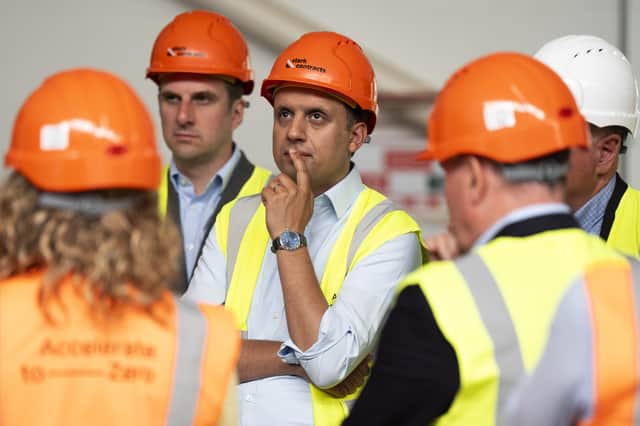 Scottish Labour leader Anas Sarwar during a visit to Hamilton International Technology Park in South Lanarkshire last month