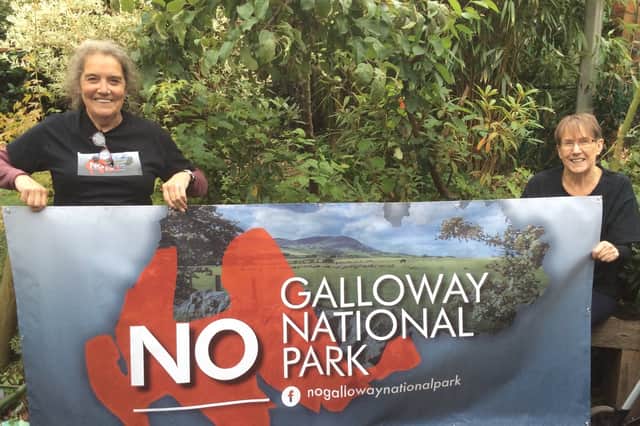 Denise Brownlee, left, and Liz Hitschmann set up a campaign to oppose plans for a Galloway National Park, and quickly discovered many other people were concerned too