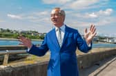 Reform UK leader Nigel Farage in Aberdeen