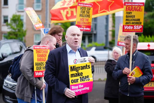 Sean Clerkin leads anti-Reform protesters in Hamilton