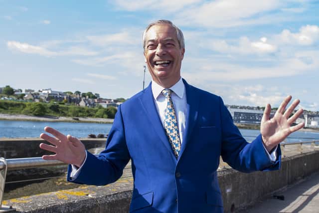 Reform leader Nigel Farage held a press conference in Aberdeen on Monday