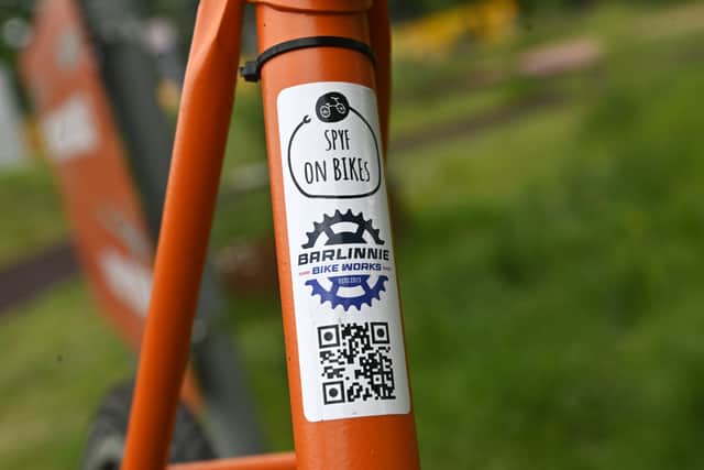 Cargo bike logo with HMP Barlinnie on it