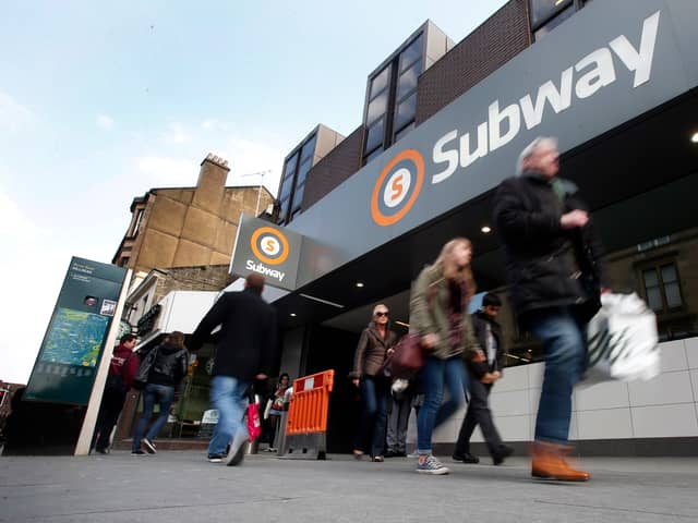 A subway station in Glasgow