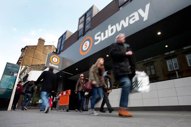 A subway station in Glasgow