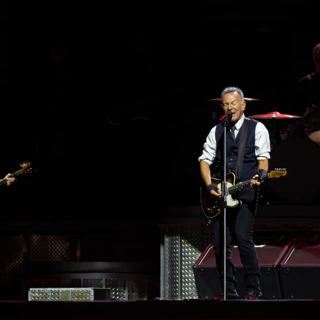 Bruce Springsteen and The E Street Band perform at Decathlon Arena on May 24, 2025 in Lille, France.
