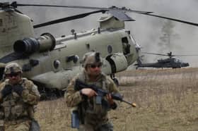 US troops took part in Nato's Allied Spirit 25 military exercise in Germany in March this year (Picture: Sean Gallup)