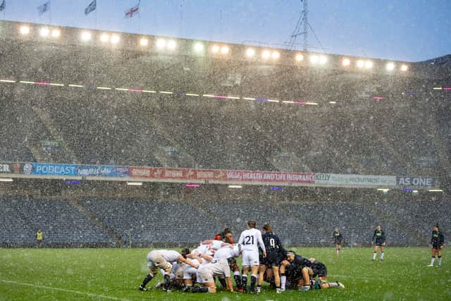 Scotland and England Women played at BT Murrayfield behind closed doors in the Guinness Six Nations on February 10, 2020.