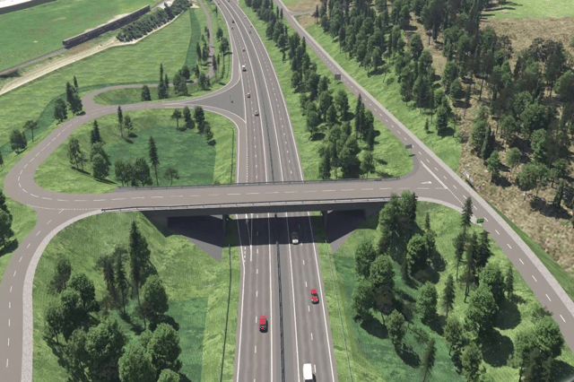 How the Tay Crossing to Ballinluig section is expected to look when completed by the end of 2028