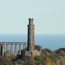 The time ball is dropped down a pole at the top of Nelson Monument in Edinburgh at 1pm.