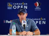 Rory McIlroy speaks to the media ahead of the  RBC Canadian Open Pro-Am at TPC Toronto at Osprey Valley in Ontario 