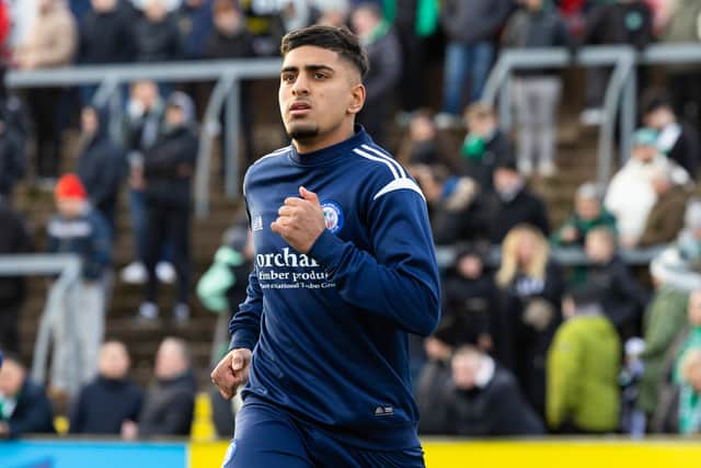 Scottish-Pakistani footballler Rayan Mohammed, pictured during a loan spell with Forfar Athletic.  (Photo by Ross Parker / SNS Group)