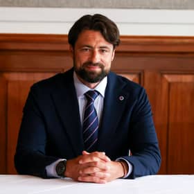 Russell Martin is unveiled as the new head coach of Rangers at Ibrox. (Photo by Craig Williamson / SNS Group)