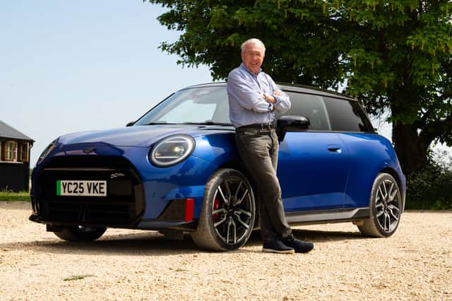 Jim McGill with the Mini JCW Electric in the Cotswolds