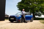 Jim McGill with the Mini JCW Electric in the Cotswolds