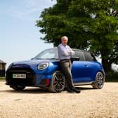 Jim McGill with the Mini JCW Electric in the Cotswolds
