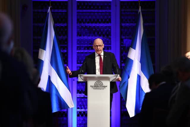 John Swinney's stances on the EU, Donald Trump and migration, among others, have won plaudits (Picture: Jeff J Mitchell)