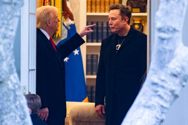 Donald Trump and Elon Musk pictured at the White House in March (Picture: Roberto Schmidt)