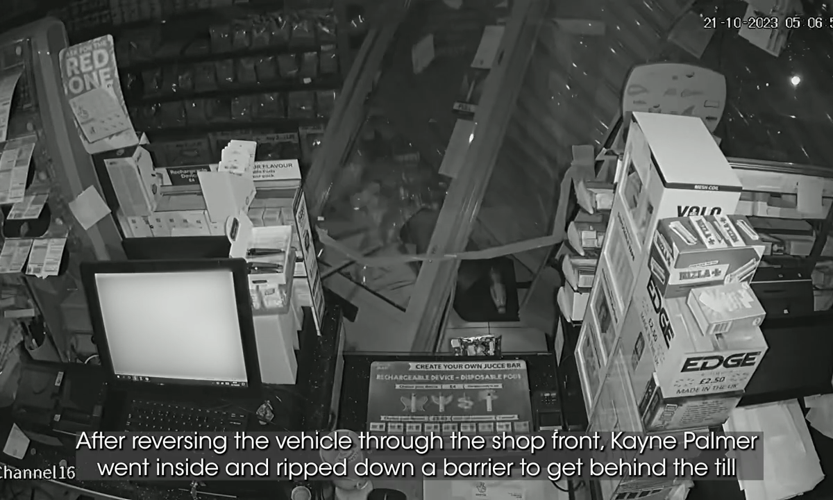 Burglar ram-raids shop with stolen van for booze, cigarettes and cash but gets caught out by CCTV