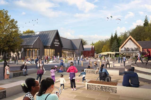 An illustration showing what Flamingo Land at Loch Lomond would look like