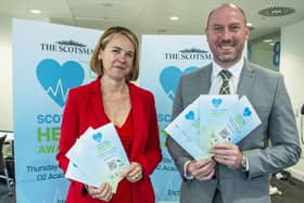 Caroline Lamb, chief executive of NHS Scotland and director-general health and social care, and Health Secretary Neil Gray at the launch of The Scotsman Health Awards 2025, which will be held in the O2 Academy in Edinburgh in November.