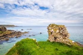 Findlater Castle ruins near the village of Cullen.