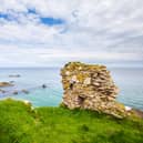 Findlater Castle ruins near the village of Cullen.
