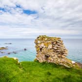 Findlater Castle ruins near the village of Cullen.