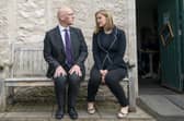 SNP leader John Swinney and Mairi McAllan, who is returning to work after maternity leave