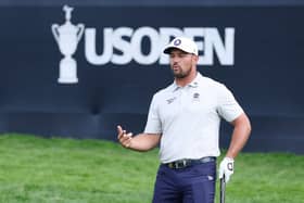 Defending champion Bryson DeChambeau pictured during a practice round prior to the 125th US Open at Oakmont Country Club 