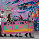 Tinderbox Orchestra l-r Callum Stevenson, Claire Docherty, Rosie Irvine and Leo Bacica during a photocall to promote the Hidden Door Festival