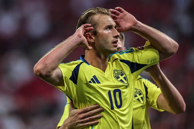 Celtic have clinched a deal for Sweden winger Benjamin Nygren. (Photo by David Balogh/Getty Images)