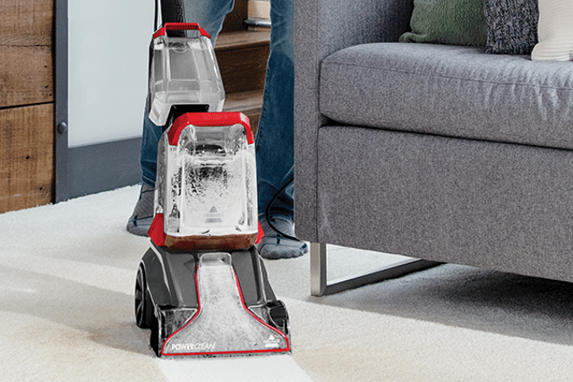 The lightweight Bissell PowerClean offers deep-cleaning power in a compact, easy-to-store unit