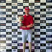 Greg Dalziel shows off the trophy after winning the Portlethen Classic presented by Entier