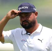 J.J. Spaun acknowledges the crowd during the first round of the 125th US Open at Oakmont Country Club in Pennsylvania 
