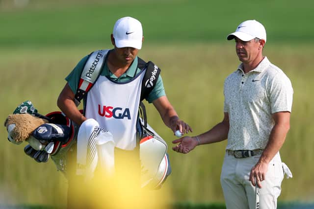 Rory McIlroy’s opening round in the 125th US Open got away from him after reaching the turn in two under at Oakmont Country Club