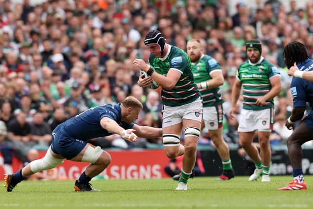 Scotland lock Cameron Henderson helps Leicester Tigers beat Sale Sharks in the Gallagher Premiership Rugby Semi Final