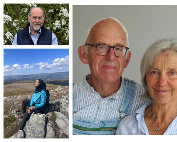King's Birthday Honours: Writer and historian Alistair Moffat (top left), Zahrah Mahmood, President of Ramblers Scotland (bottom left) and John and Lorna Norgrove (right), of the Linda Norgrove Foundation, have all been recognised.