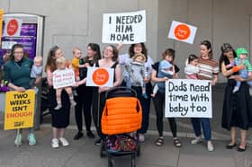 A protest was held this week at the Scottish Parliament. Picture: Andrew Carr