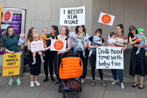 A protest was held this week at the Scottish Parliament. Picture: Andrew Carr