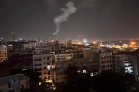Smoke rises from a location allegedly targeted in Israel's wave of strikes on Tehran. Picture: AFP via Getty Images