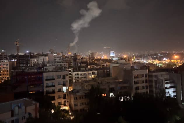 Smoke rises from a location allegedly targeted in Israel's wave of strikes on Tehran. Picture: AFP via Getty Images