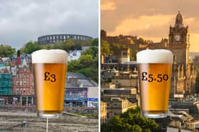The average cost of a pint across Scotland varies massively.