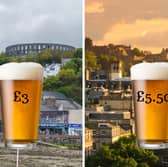 The average cost of a pint across Scotland varies massively.