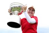 Spaniard Paula Martin Sampedro shows off the trophy at Nairn