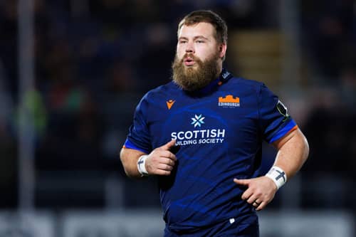 Edinburgh's Boan Venter in action during an EPCR Challenge Cup match against Bayonne.