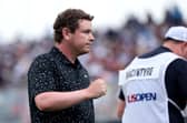 Bob  MacIntyre reacts on the 18th green during the final round of the 125th US Open at Oakmont Country Club 