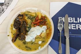 Dhal and aubergine curry from the Glasgow pop-up public diner meal